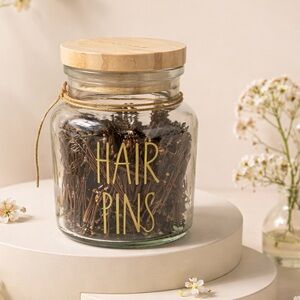 Rae Dunn Hair Pins Jar